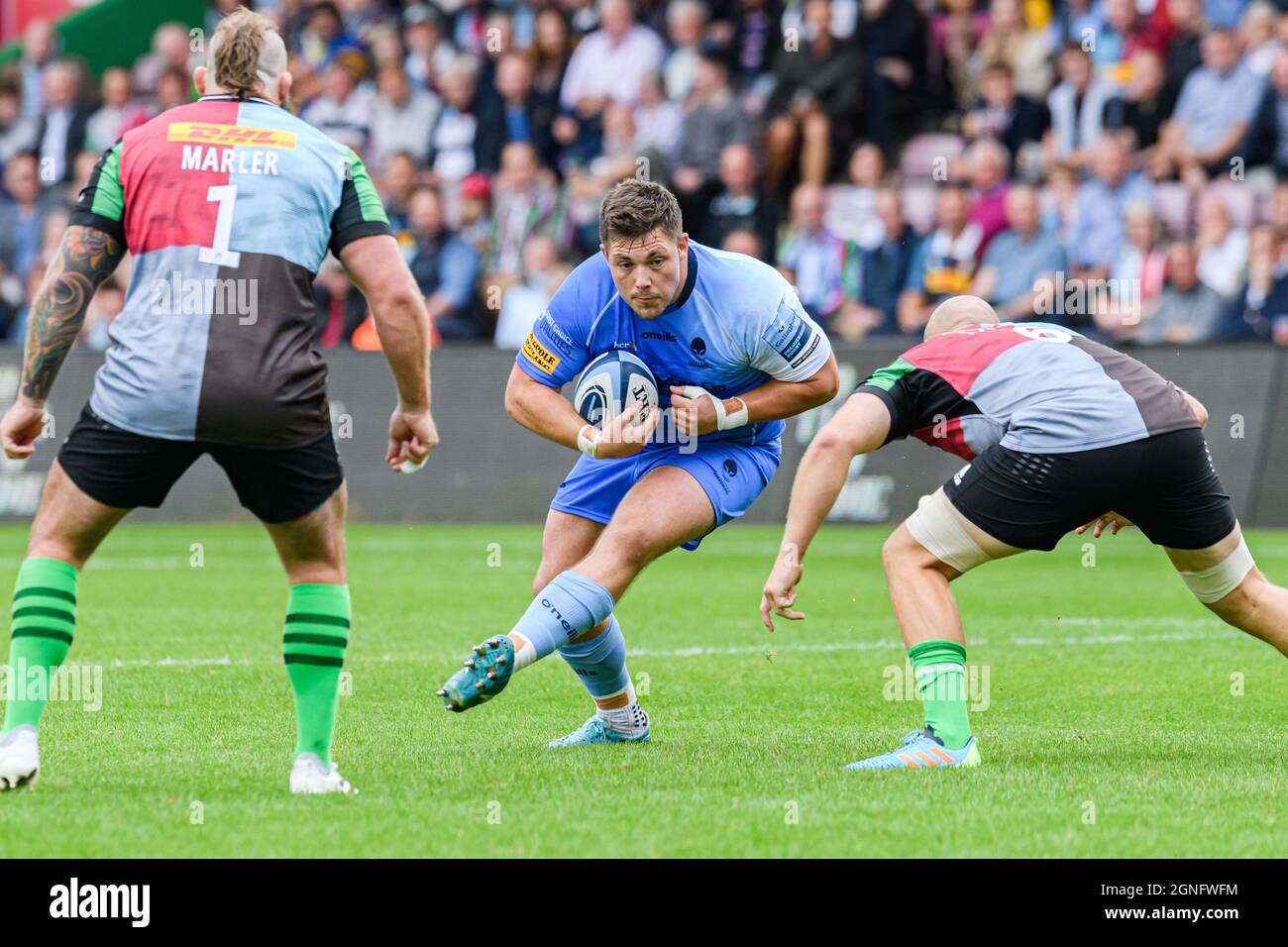 LONDRES, ROYAUME-UNI. 25 septembre 2021. Ethan Waller of Worcester Warriors lors du match de rugby Gallagher Premiership Round 2 entre Harlequins vs Worcester Warriors au Stoop Stadium le samedi 25 septembre 2021. LONDRES, ANGLETERRE. Credit: Taka G Wu/Alay Live News Banque D'Images