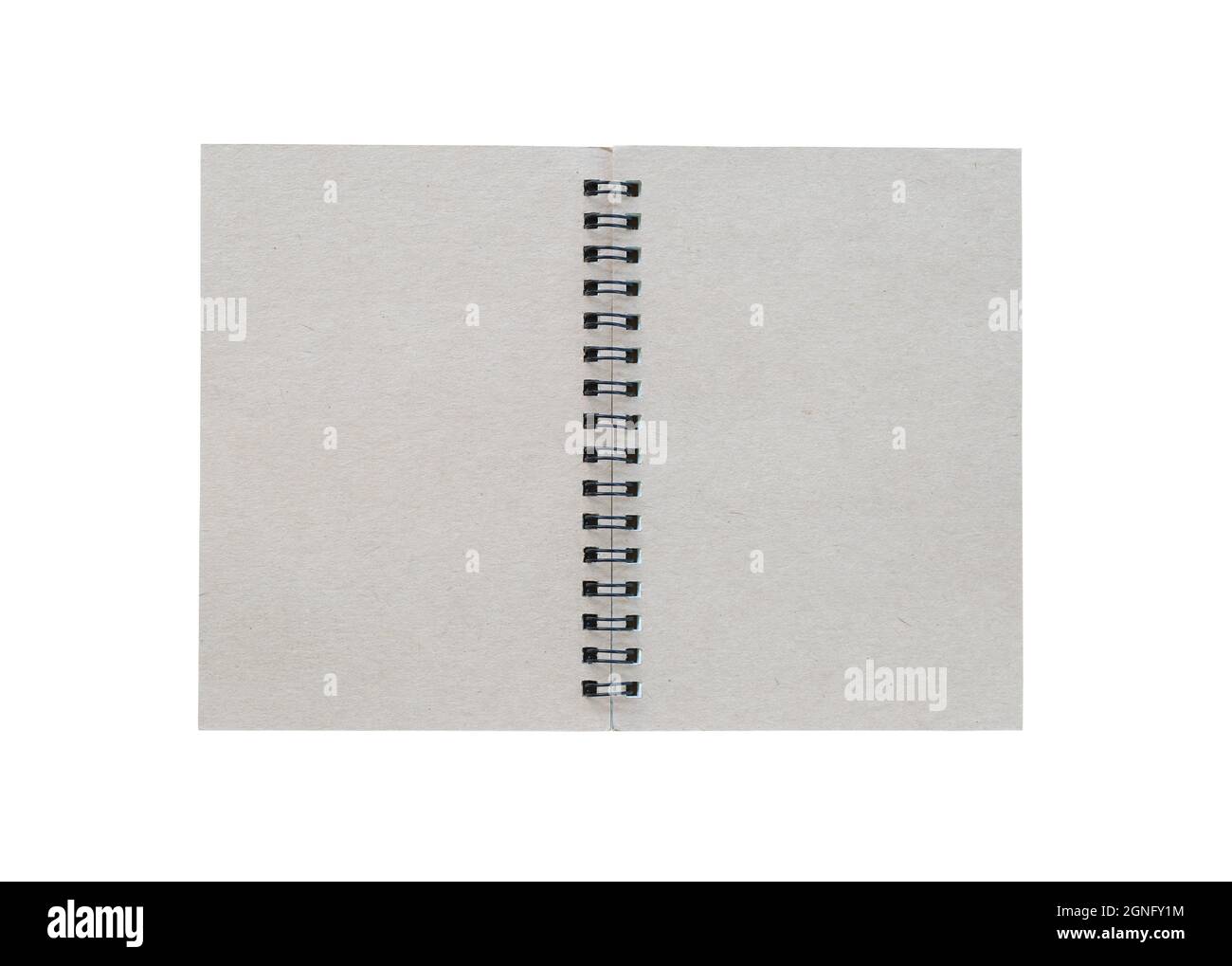 Couverture d'un livre gris vide sur fond blanc et avec des chemins d'écrêtage. Banque D'Images