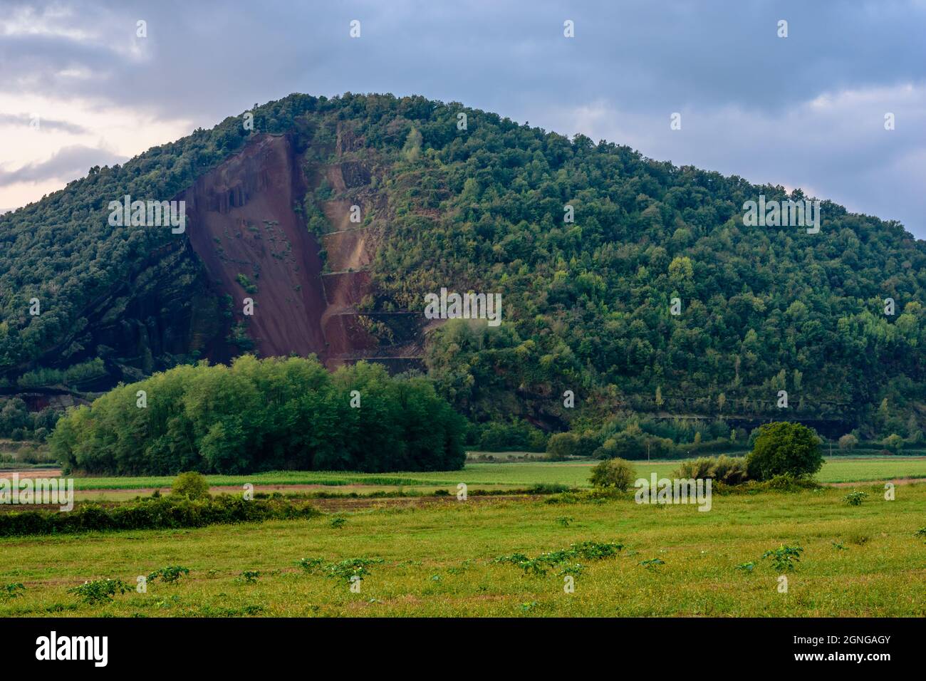 Belle matinée au magnifique cône du volcan Banque D'Images