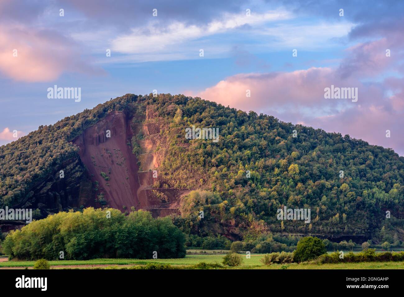 Belle matinée au magnifique cône du volcan Banque D'Images