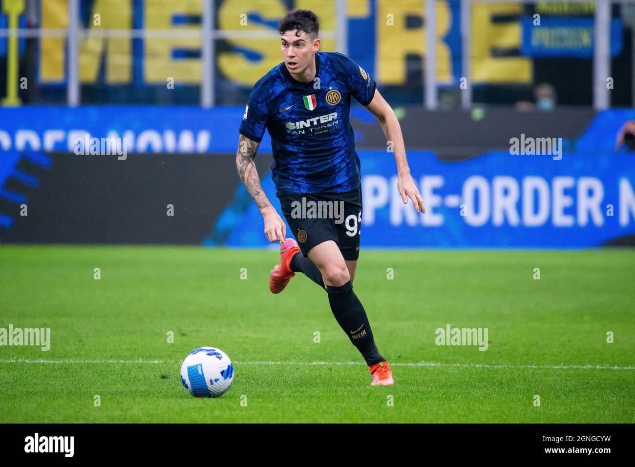 Milan, Italie - septembre 25 2021 - série A Match F.C. Internazionale - Atalanta BC San Siro stade - bastoni alessandro en action pendant le match Banque D'Images