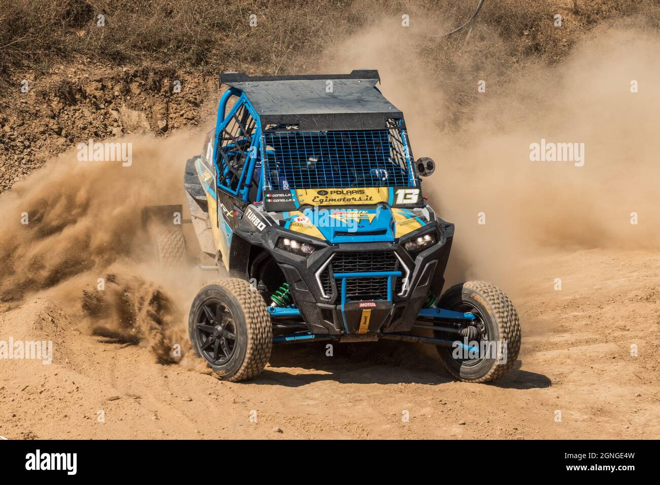 2021 Championnat italien de vitesse Offroad: Voiture de course à Chiusdino, Toscane, Italie. Banque D'Images