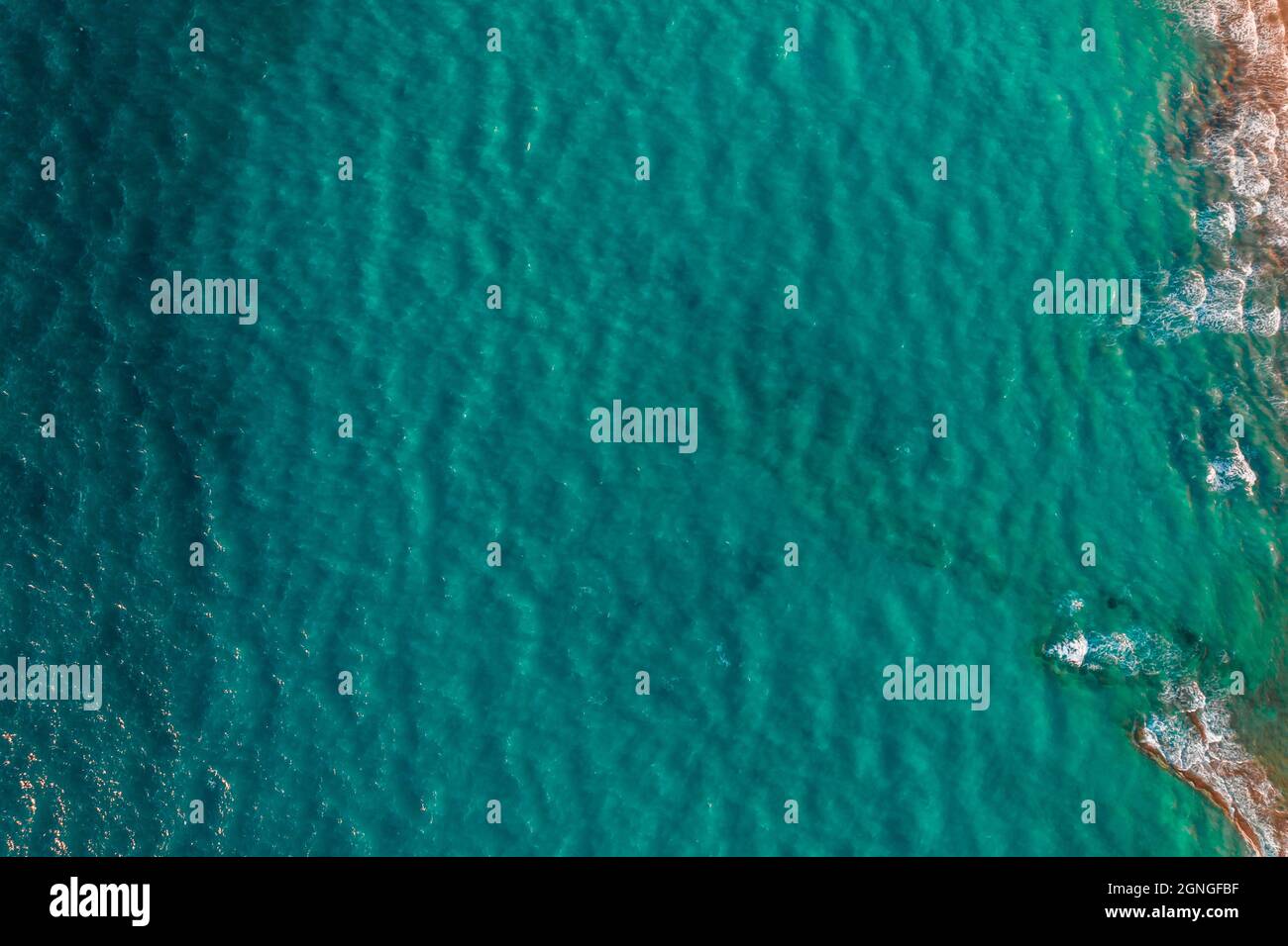 Vue De Dessus Sur La Mer Bleu Clair Ou L eau De L oc an Image De Drone 