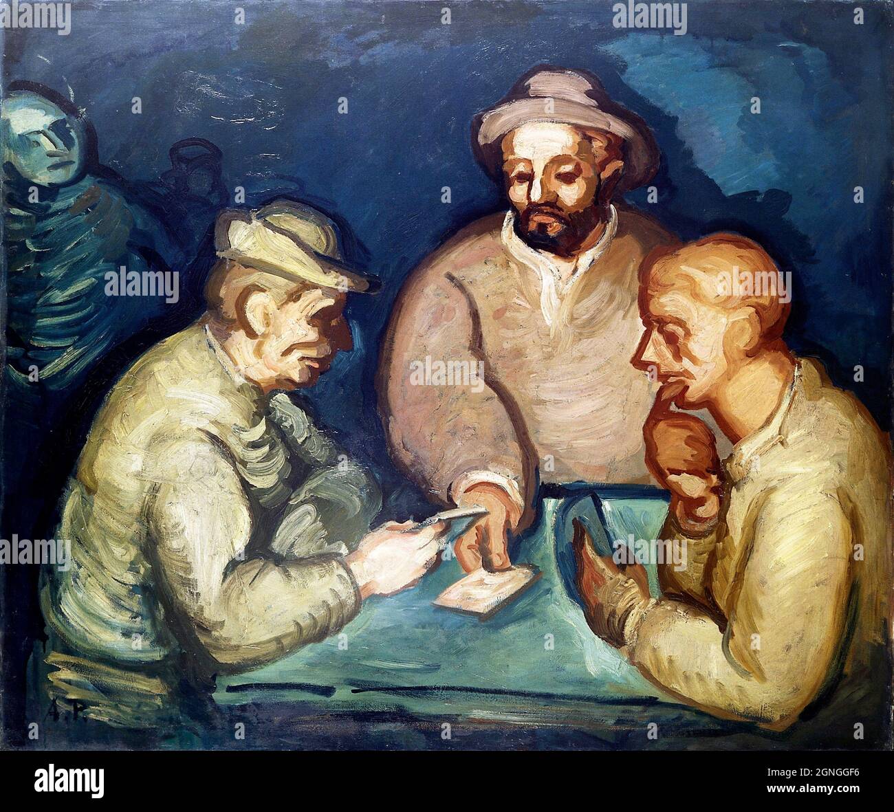 Joueurs du peintre moderniste tchèque Antonín Procházka (1882-1945), 1908 Banque D'Images