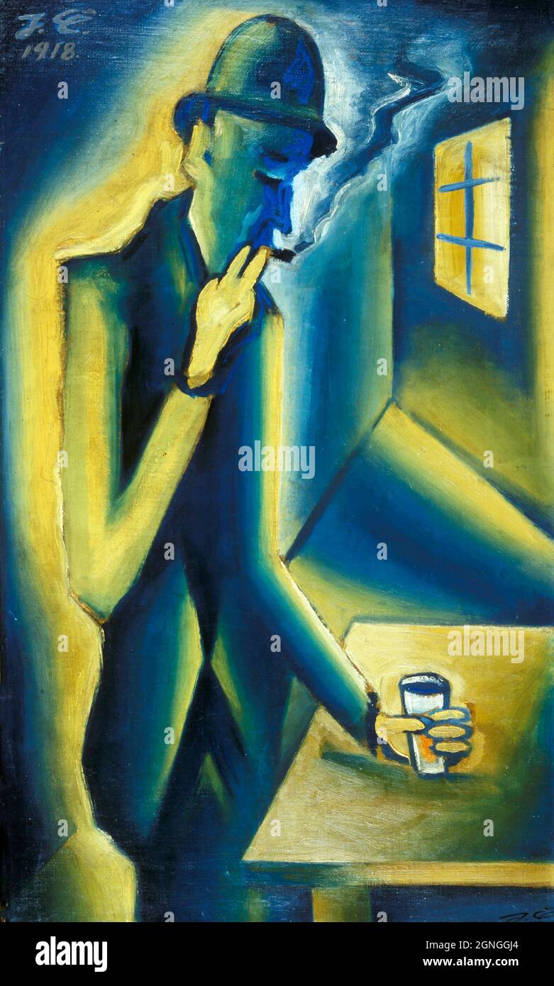 Drunkard de l'artiste tchèque Josef Čapek (1887-1945), 1918 Banque D'Images