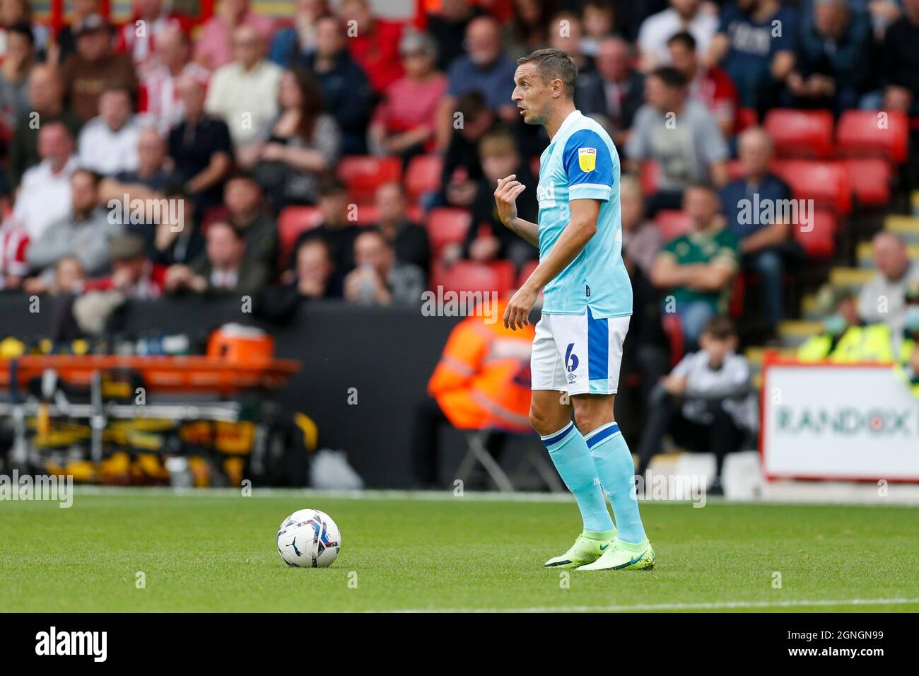 Sheffield, Royaume-Uni. 25 septembre 2021. Phil Jagielka #6 du comté de Derby à Sheffield, Royaume-Uni, le 9/25/2021. (Photo par Ben Early/News Images/Sipa USA) crédit: SIPA USA/Alay Live News Banque D'Images