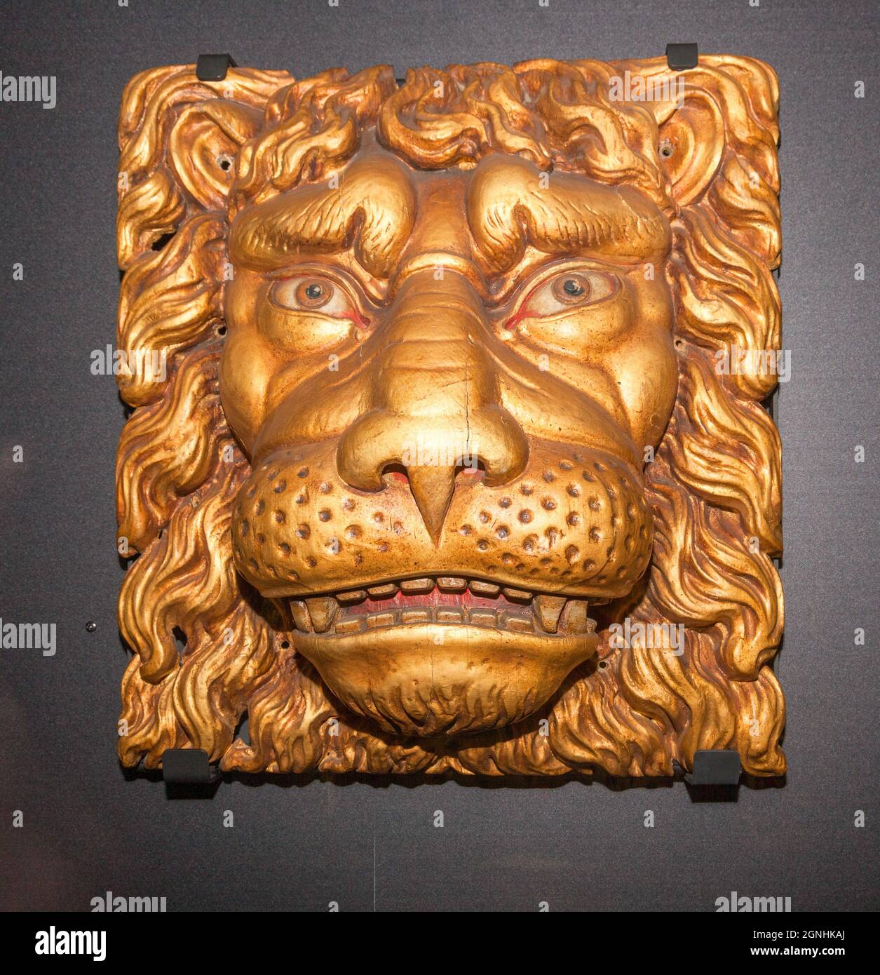 têtes de lion ornées pour protéger les navires historiques Banque D'Images