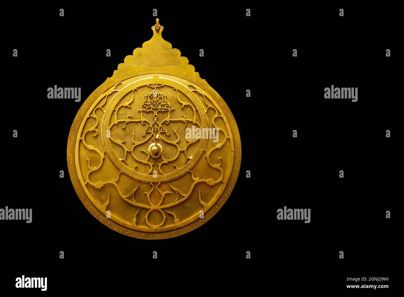 Astrolabe, un instrument utilisé pour faire des mesures astronomiques, typiquement des altitudes des corps célestes, et dans la navigation pour calculer la latitude Banque D'Images