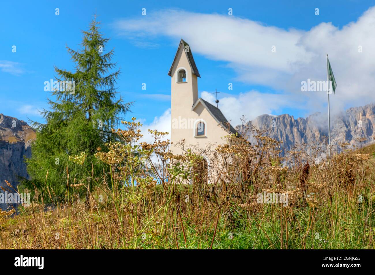 Passo Gardena, Haut-Adige, Dolomites, Tyrol du Sud, Italie Banque D'Images