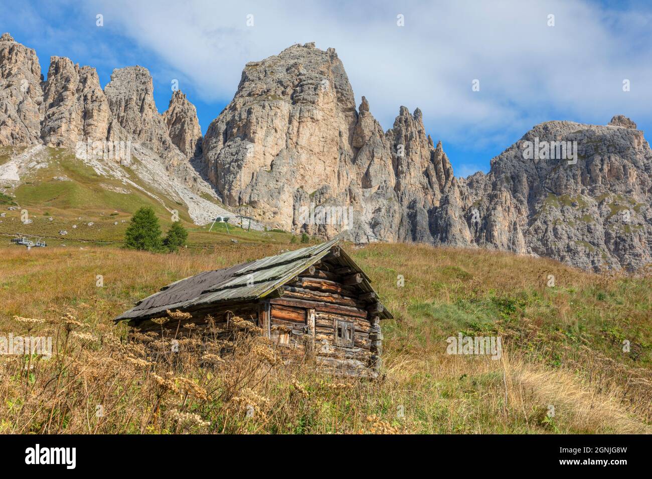 Passo Gardena, Haut-Adige, Dolomites, Tyrol du Sud, Italie Banque D'Images