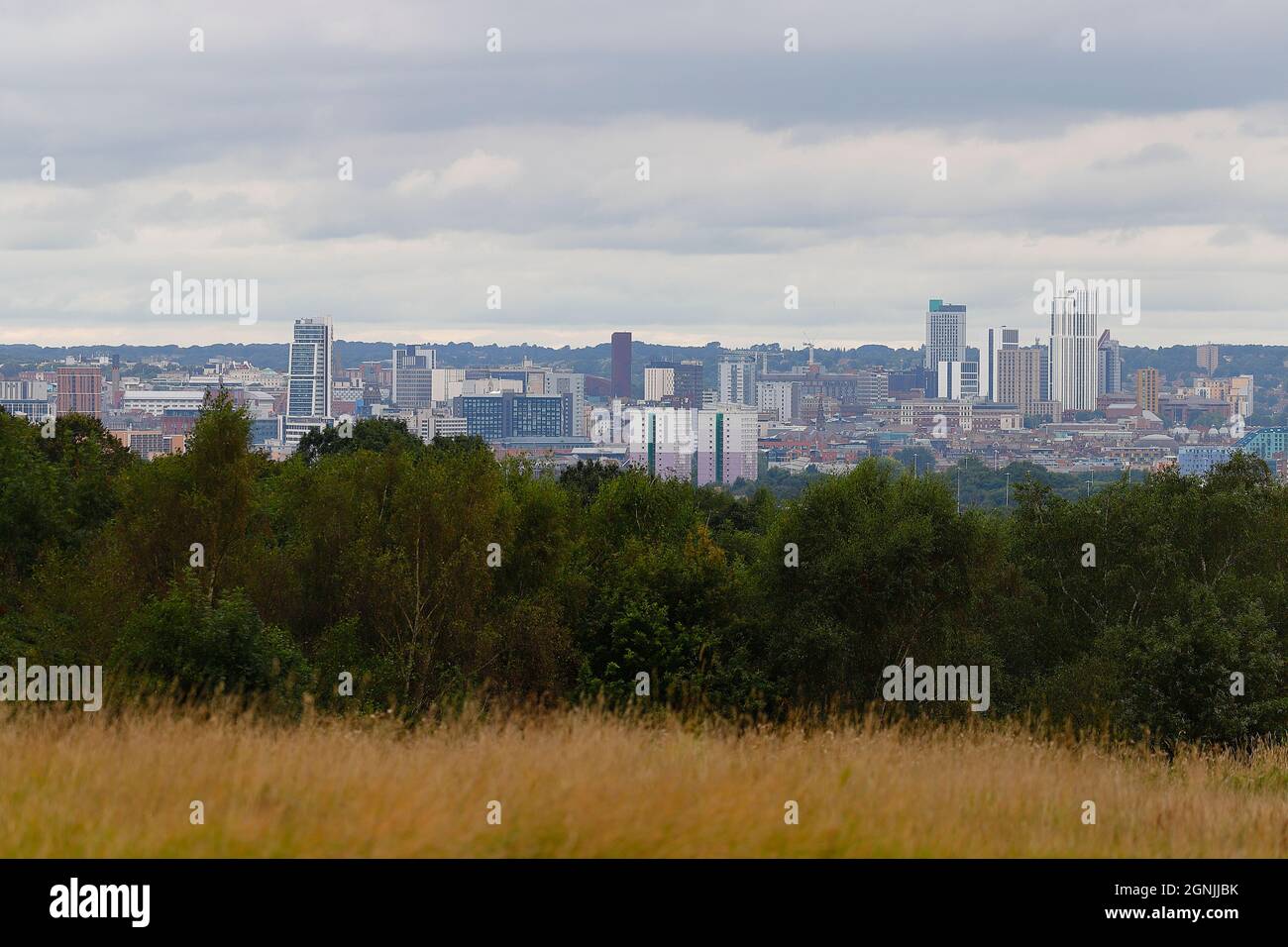 Vue sur le centre-ville de Leeds depuis Middleton, West Yorkshire, Royaume-Uni Banque D'Images