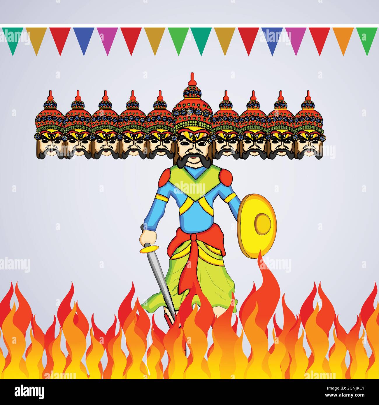 Festival hindou de Dussehra en arrière-plan Illustration de Vecteur