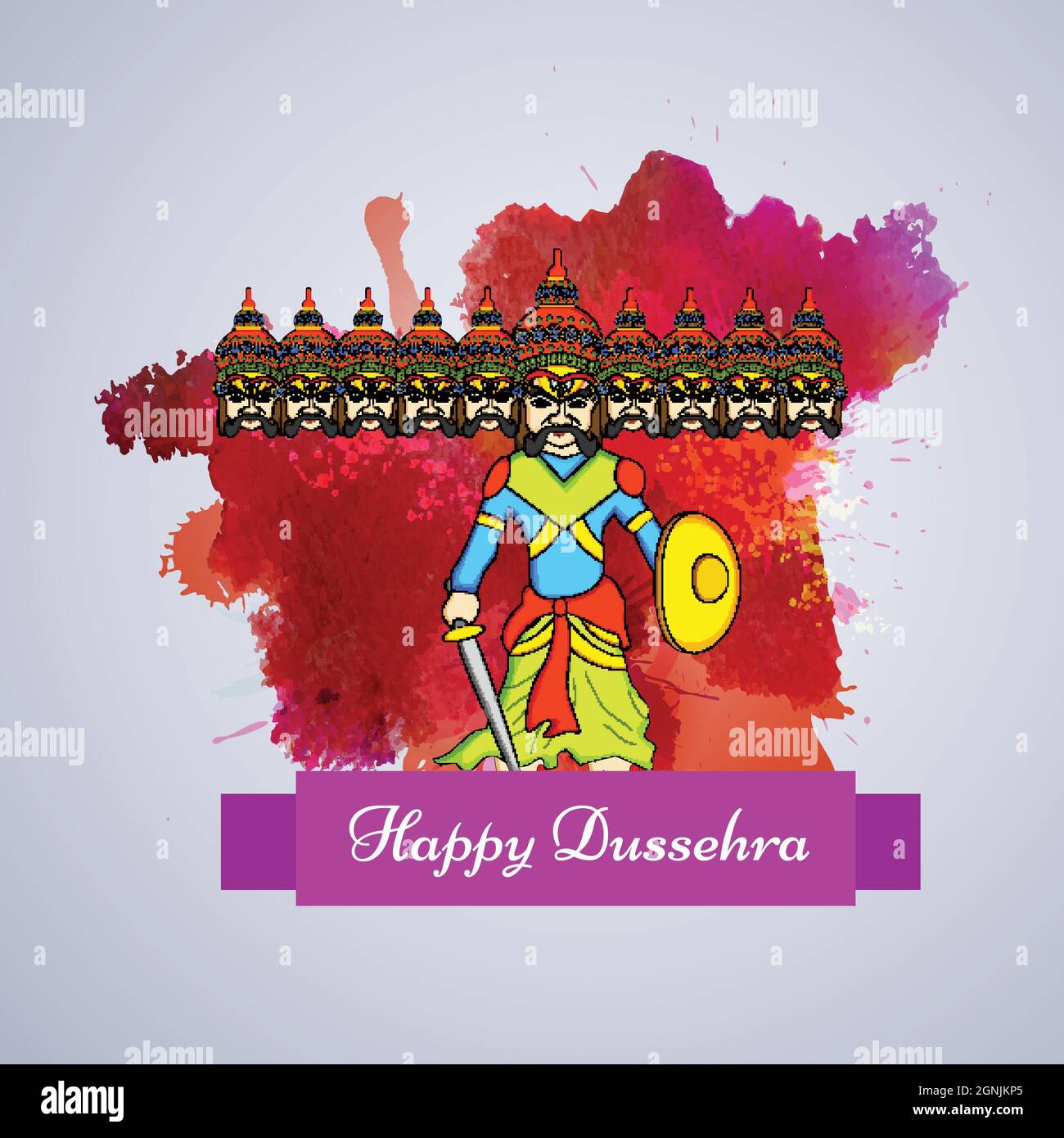 Festival hindou de Dussehra en arrière-plan Illustration de Vecteur