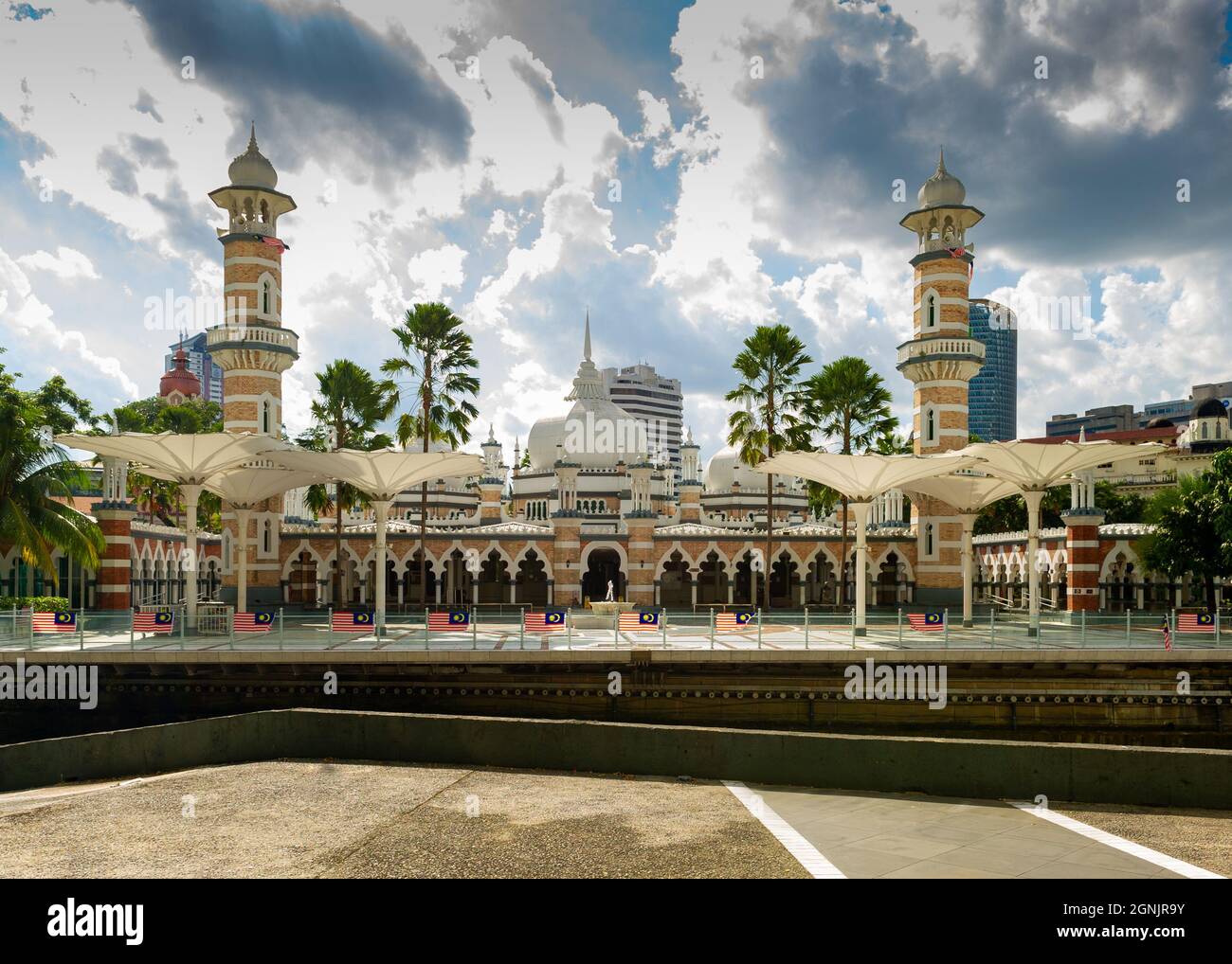 Masjid Jamek à la rivière de la vie, Kuala Lumpur, Malaisie Banque D'Images