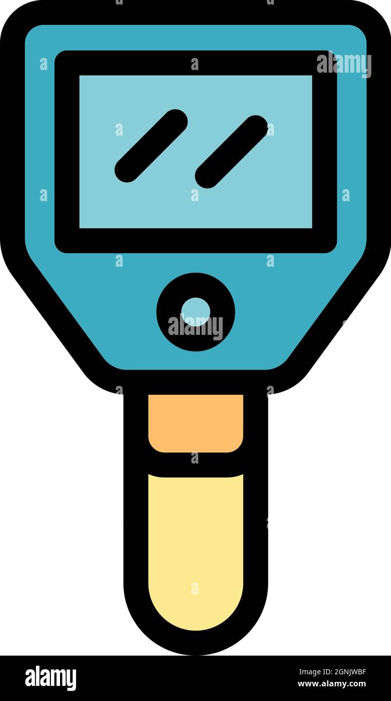 Icône capteur caméra infrarouge. Capteur de contour caméra infrarouge vecteur icône couleur isolée à plat Illustration de Vecteur
