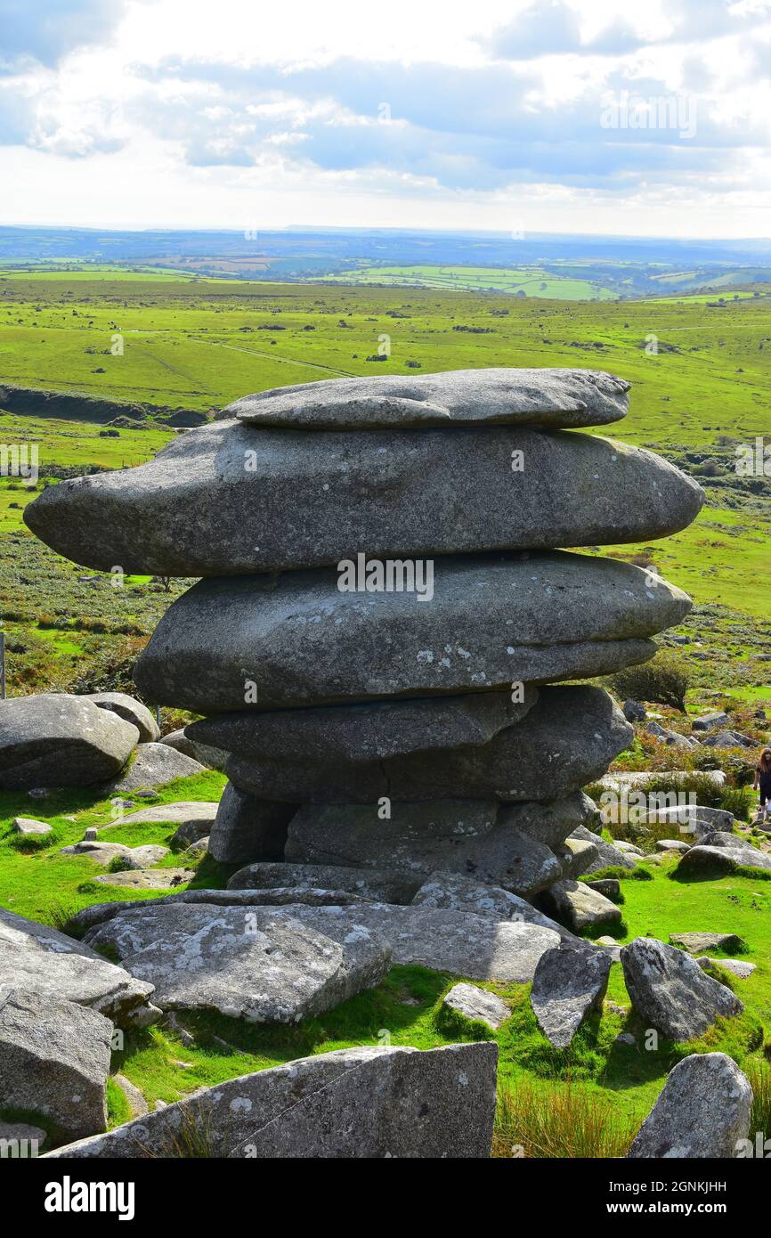 The Hurlers (cercle de pierre), sous-fifres, Bodmin Moor, Cornwall, Angleterre, Royaume-Uni, Europe Banque D'Images