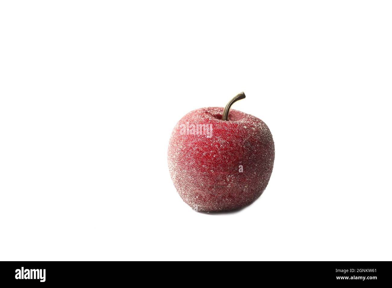 pomme rouge isolée sur fond blanc. L'image contient de l'espace de copie Banque D'Images