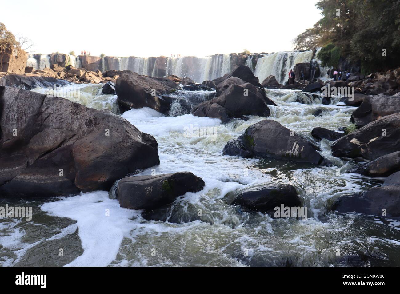 Vue dégagée sur quatorze chutes au Kenya Banque D'Images