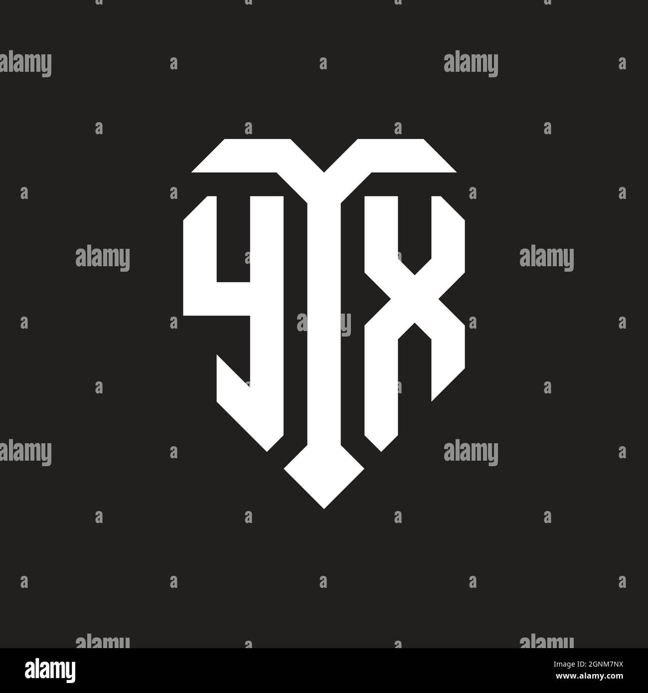 LOGO NI eSport initiale de jeu avec modèle vectoriel de couleur bleu clair Illustration de Vecteur