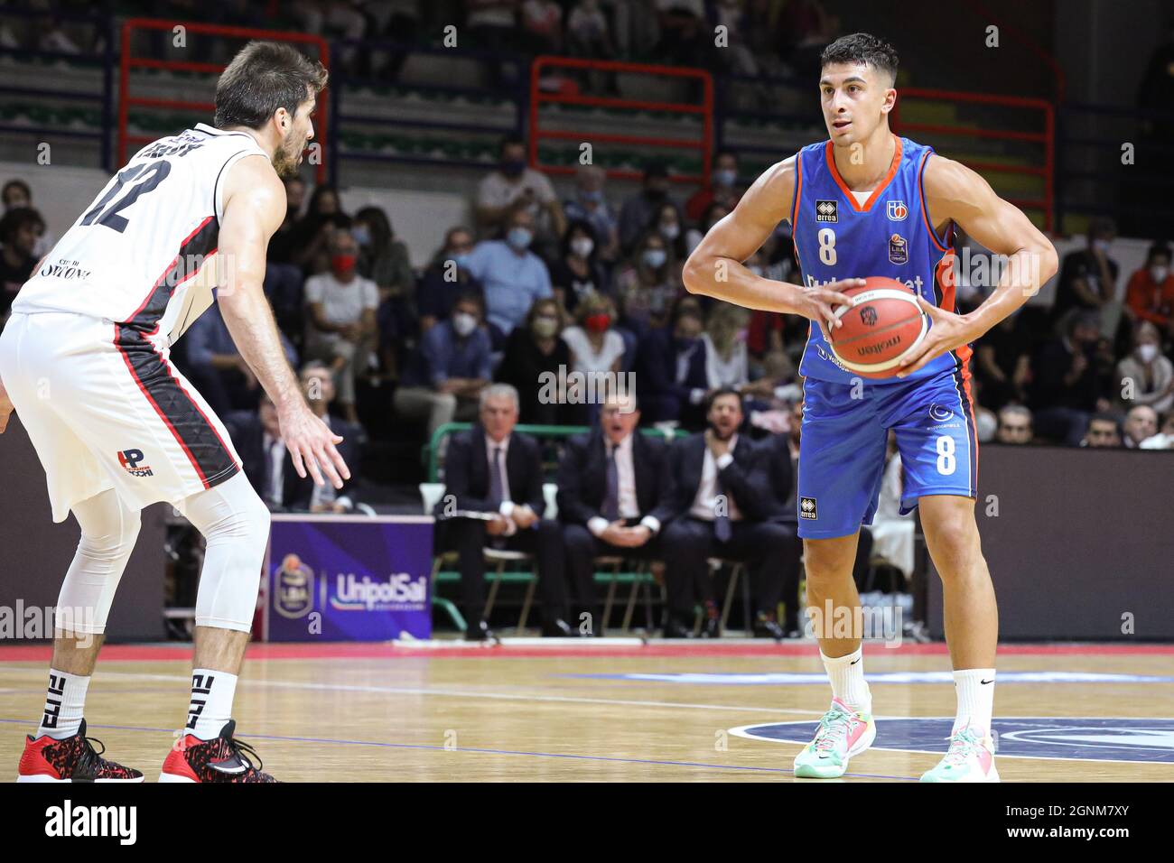 Italie, Casale 26 septembre 2021 Premier match du championnat italien de basket-ball A1 Bertram Derthona Panier Tortona vs Nutribullet Trévise. (77-92) Banque D'Images