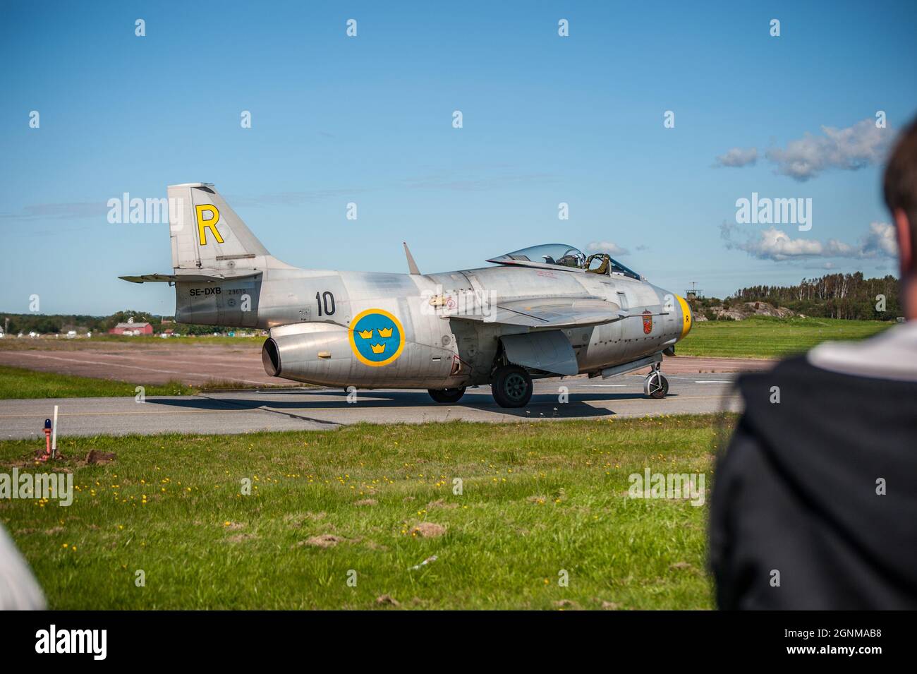 Göteborg, Suède - août 30 2008 : J29 Tunnan (se-DXB) au salon aéronautique de Göteborg. Banque D'Images