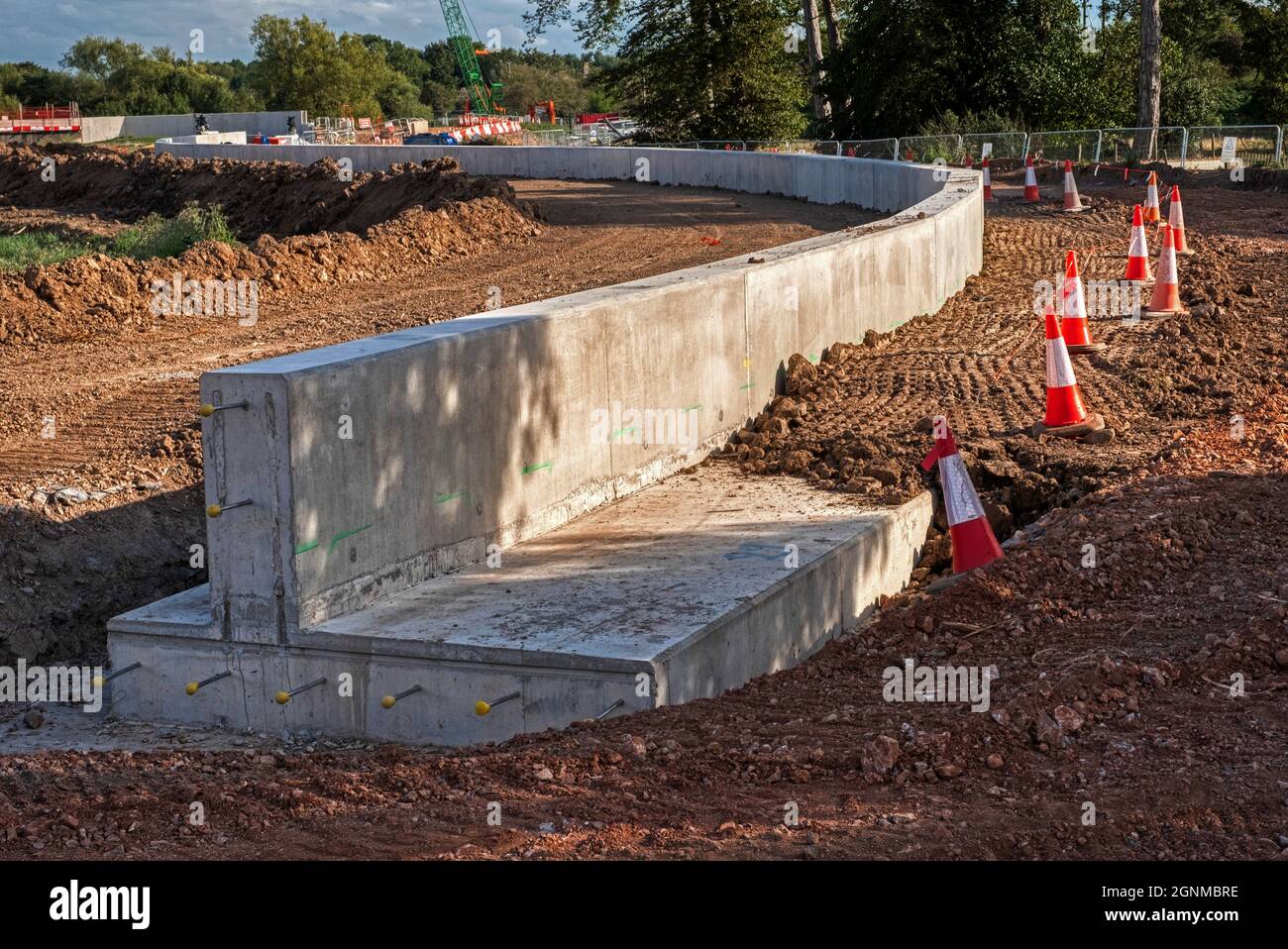 Amonmouth severnside Enterprise Area (ASEA) Ecologie projet d'atténuation et de défense contre les inondations constructioon à New passage, Gloucestershire Banque D'Images