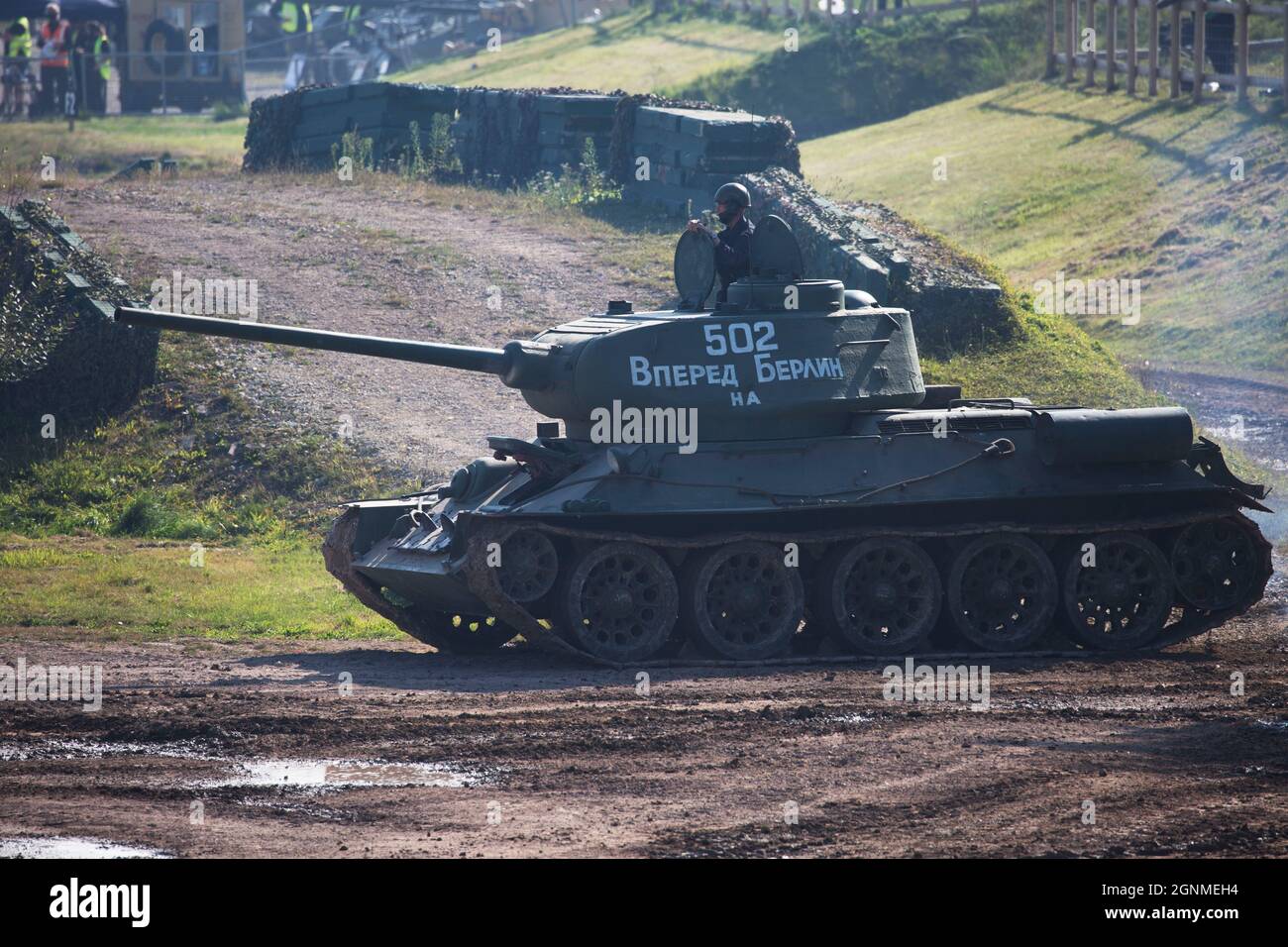 T34/85 Russian Tank, Bovington Tank Museum, Dorset , Angleterre Banque D'Images