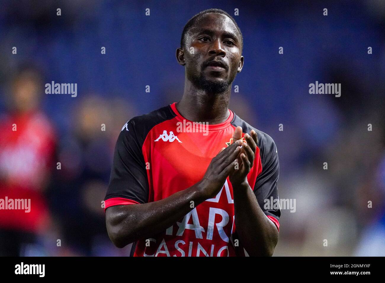 GENK, BELGIQUE - SEPTEMBRE 26 : Ablie Jallow de RFC Seraing lors du match Jupiler Pro League entre KRC Genk et RFC Seraing à Cegeka Arena le 26 septembre 2021 à Genk, Belgique (photo de Joris Verwijst/Orange Pictures) Banque D'Images