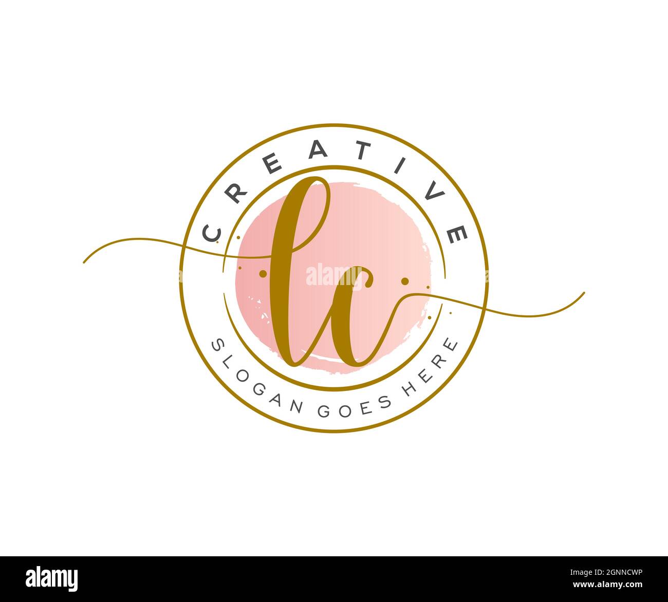 LC logo féminin beauté monogramme et élégant logo design, écriture logo de la signature initiale, mariage, mode, floral et botanique avec la création Illustration de Vecteur