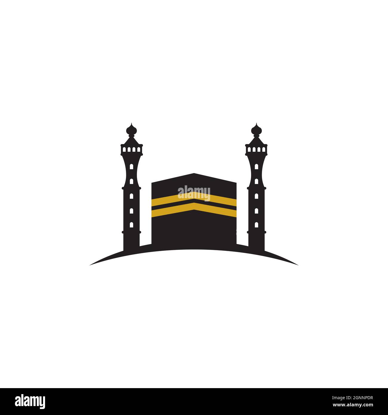 Kaaba vector illustration modèle de conception de l'icône Banque D'Images