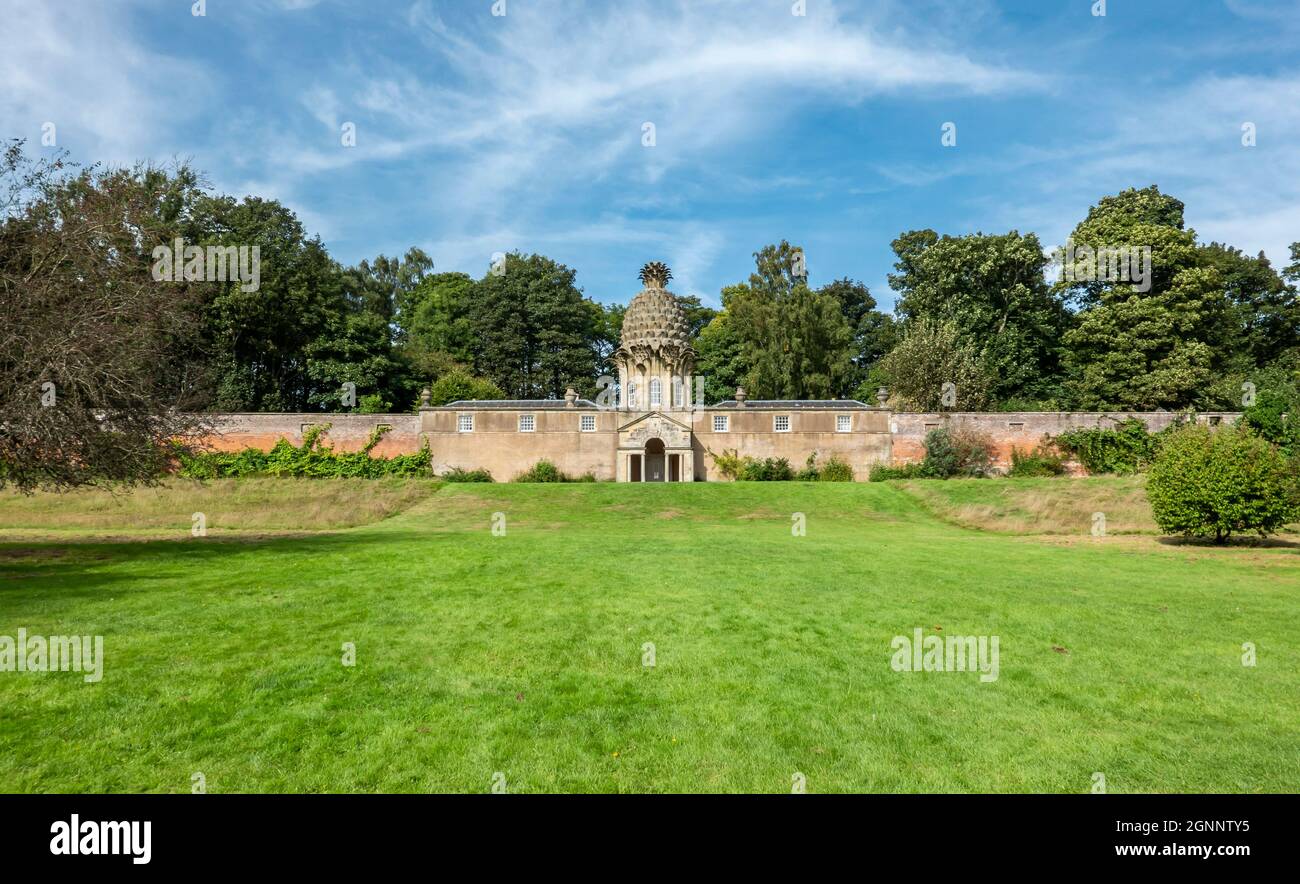 La folie de l'ananas de Dunmore à Dunmore Park, à Airth près de Stirlingshire, en Écosse, royaume-uni, propriété de la Natiional Trust for Scotland Banque D'Images