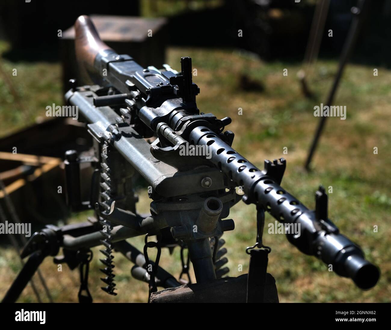 Le MG 34 est une mitrailleuse allemande à air comprimé, testée pour la première fois en 1929 et délivrée à des unités en 1936. MG 42, moins cher. Version. Banque D'Images