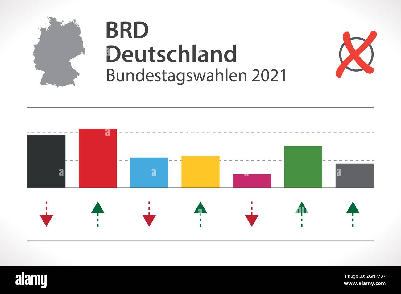 Allemagne élection du Bundestag allemand 2021 Illustration de Vecteur