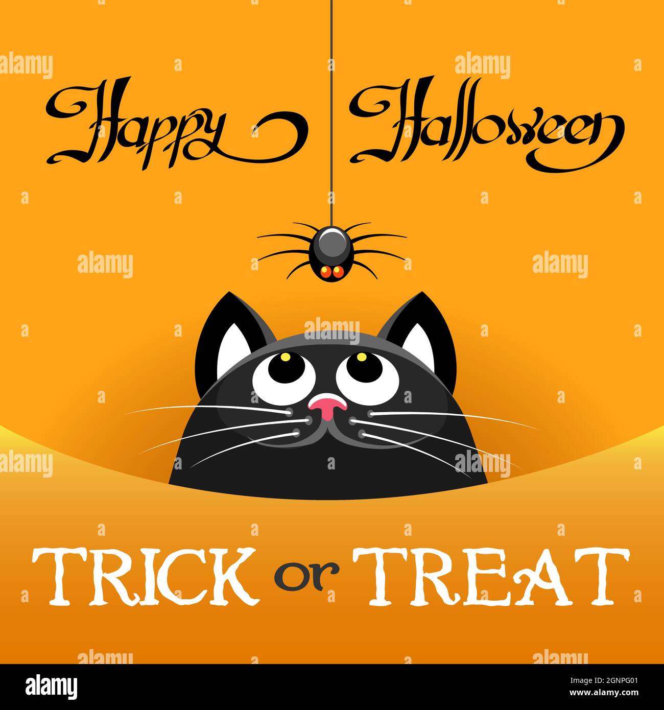 Affiche chat Halloween Illustration de Vecteur