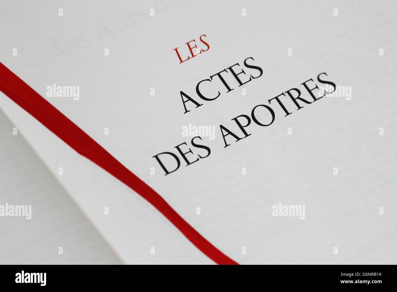Bible. Le Nouveau Testament. Actes des Apôtres. France. Banque D'Images