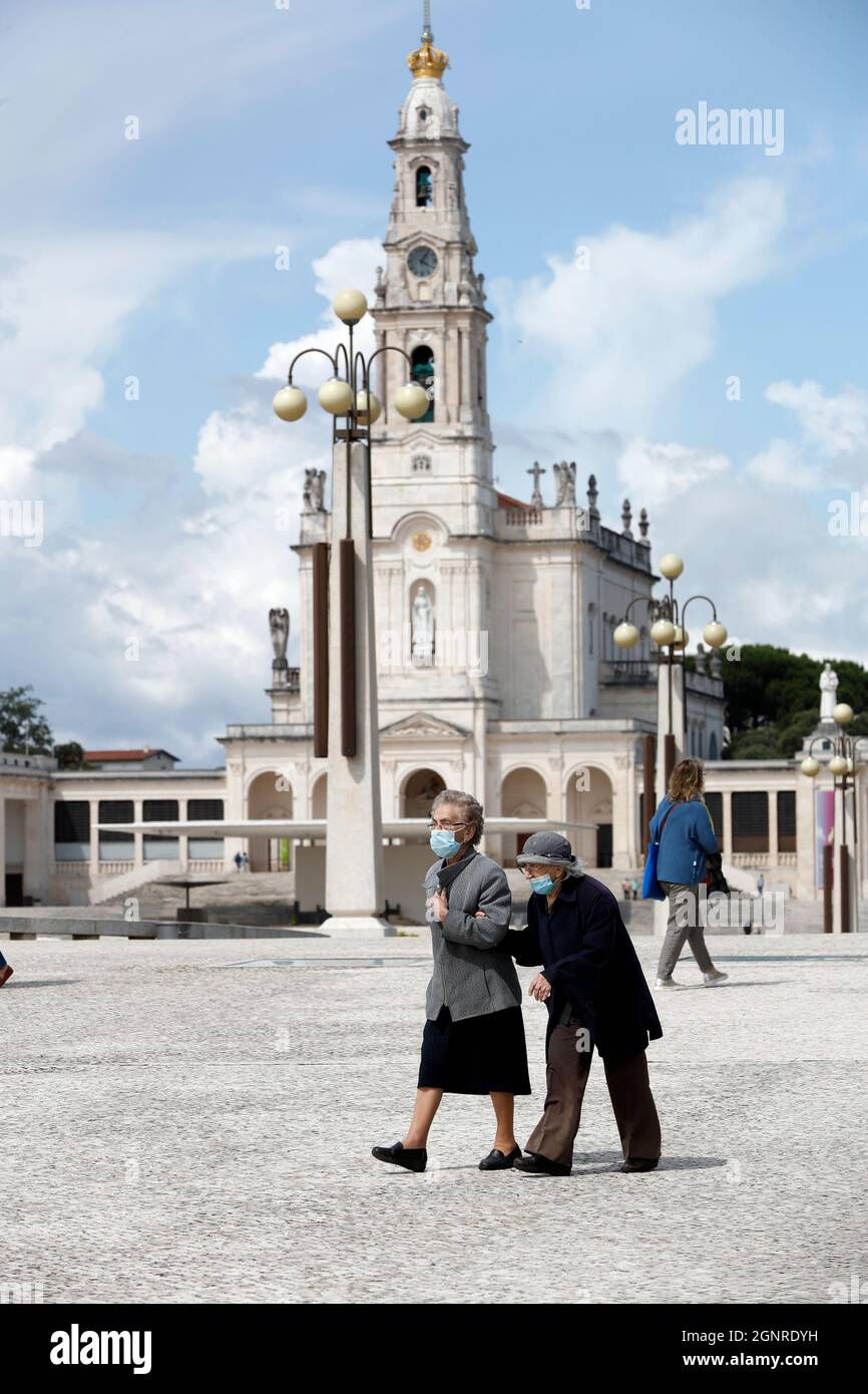 Sanctuaire de Fatima. Basilique notre-Dame de Fatima. Banque D'Images