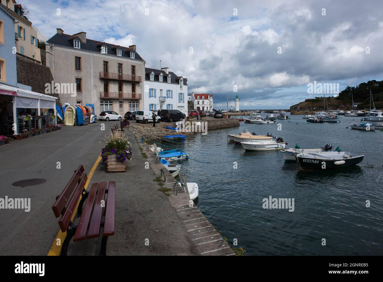 Dans et autour du port du Palais sur Belle-Isle en Mer Banque D'Images