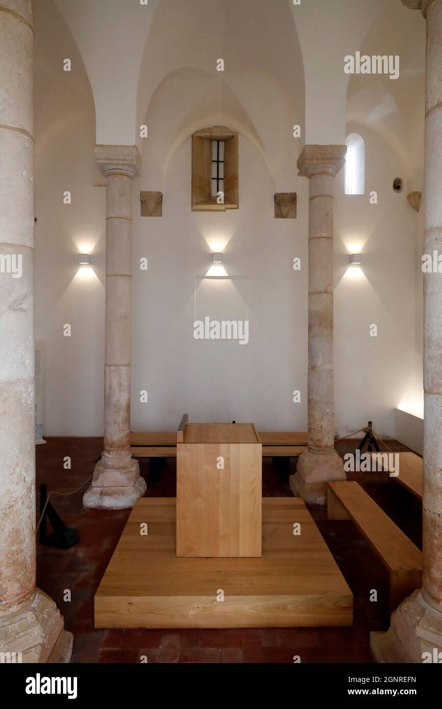 Intérieur de la synagogue Tomar. Tomar. Portugal. Banque D'Images