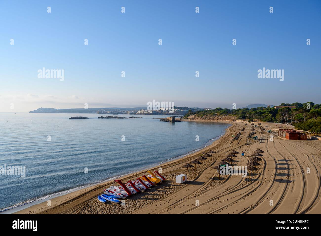 L'Escala catalogne Espagne juillet 22 2019 vue sur la plage panorama el riuet Banque D'Images