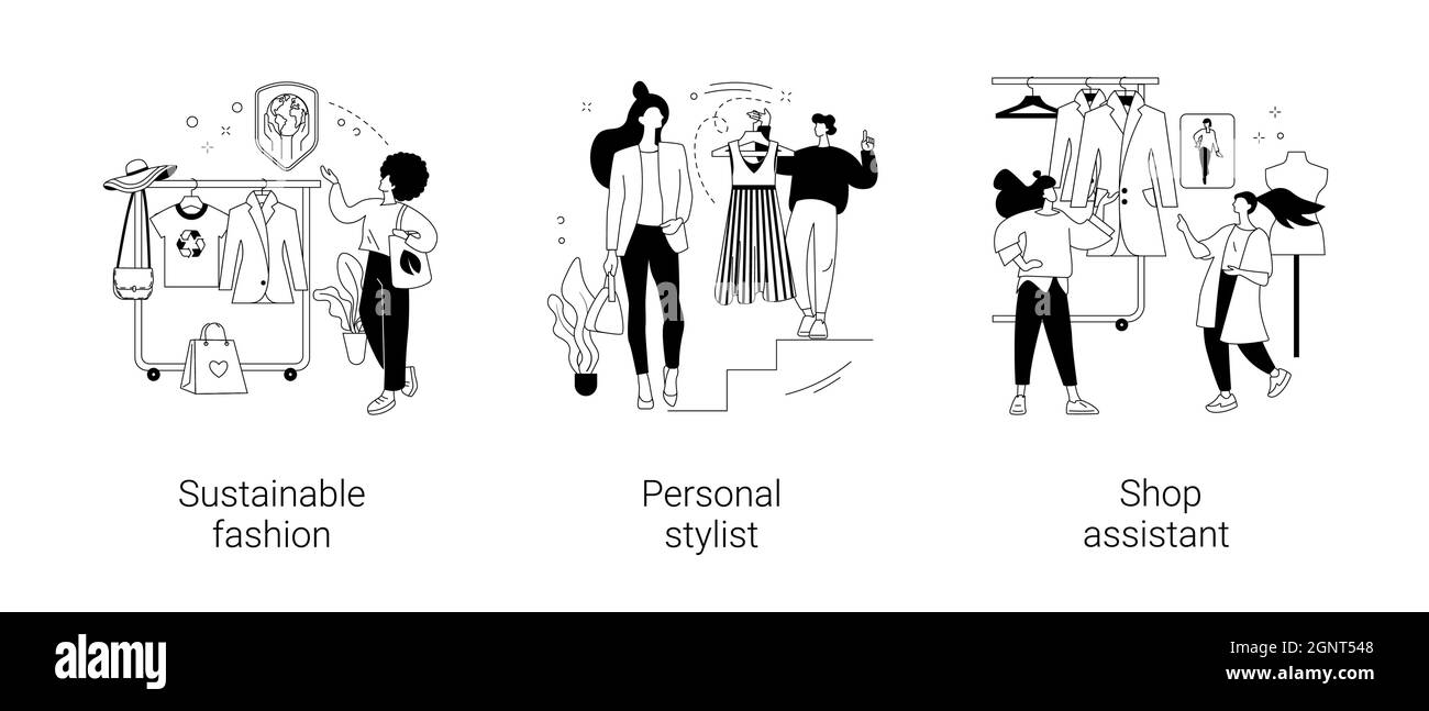 Illustrations vectorielles abstraites de shopping. Illustration de Vecteur