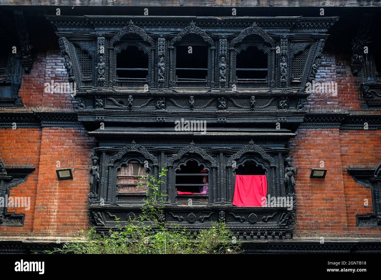 Kumari Bahal à Katmandou Durbar Square à Katmandou, Népal. Banque D'Images