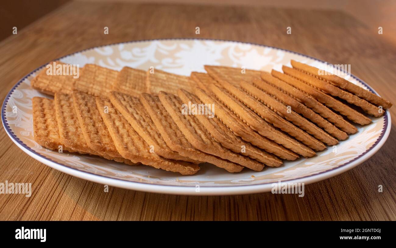 biscuits de blé également appelé cracker alimentaire célèbre comme