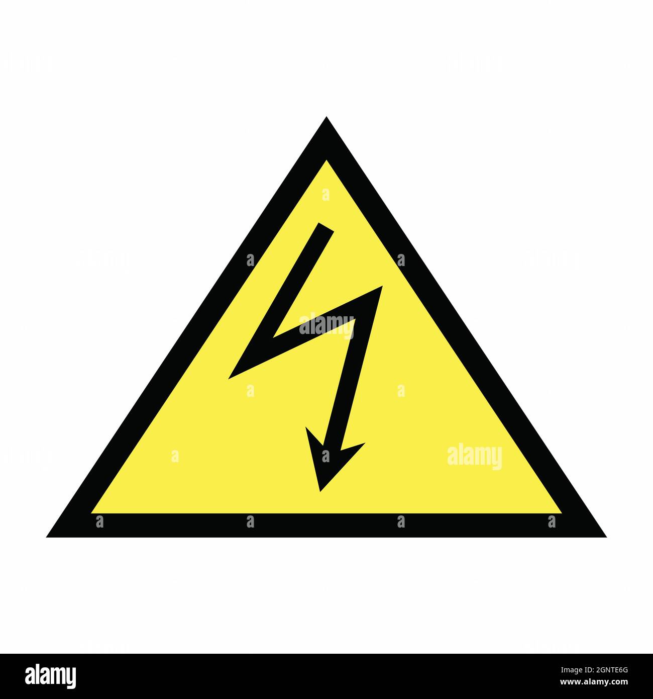 Symbole d'avertissement d'électricité Illustration de Vecteur