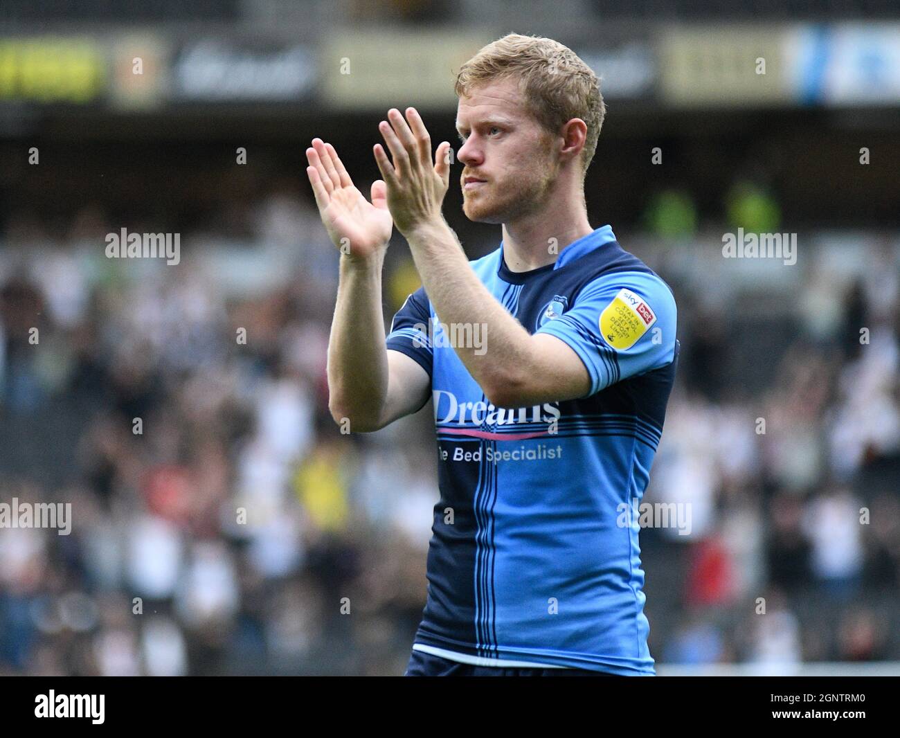 MILTON KEYNES, ANGLETERRE - 25 SEPTEMBRE 2021: Daryl Jeremiah Hogan de Wycombe photographié après le SkyBet EFL League 2021/22 un match de la semaine 9 entre MK dons FC et Wycombe Wanderers FC au stade MK. Copyright: Cosmin Iftode/Picstaff Banque D'Images