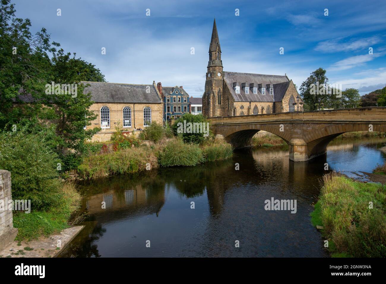 Morpeth on the River Wansbeck, Northumberland, Angleterre, Royaume-Uni Banque D'Images