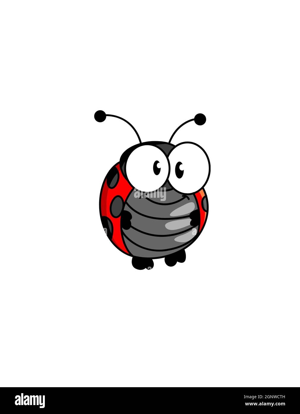 Mignon dessin animé insectes insecte mouche insecte miel abeille bourdon libellule papillon insectes isolés sur fond blanc Banque D'Images