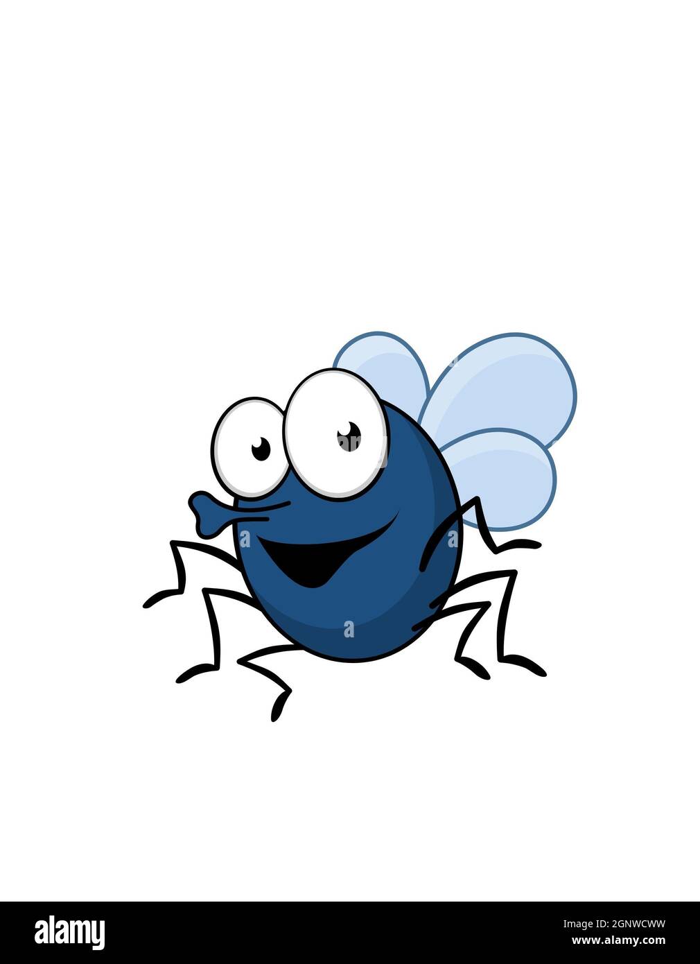 Mignon dessin animé insectes insecte mouche insecte miel abeille bourdon libellule papillon insectes isolés sur fond blanc Banque D'Images