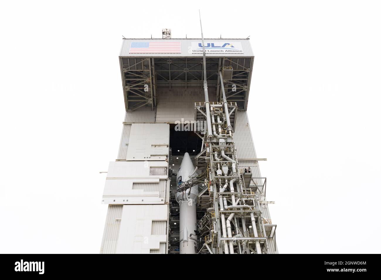 27 septembre 2021 ; Vandenberg AFB, Californie, États-Unis; vue générale des carénages abritant le satellite Landsat 9. Crédit obligatoire : Stan Szeto-image du sport Banque D'Images