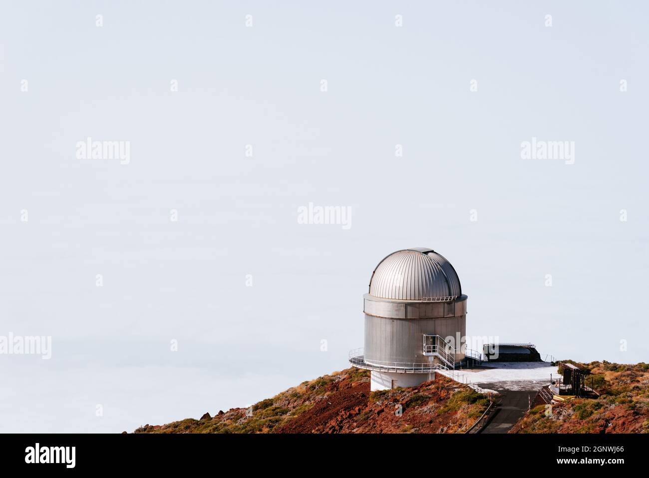El Paso, Espagne - 14 août 2021 : Observatoire astronomique Roque de Los Muchachos, la Palma, îles Canaries. Observatoire astrophysique. Optique nordique Banque D'Images