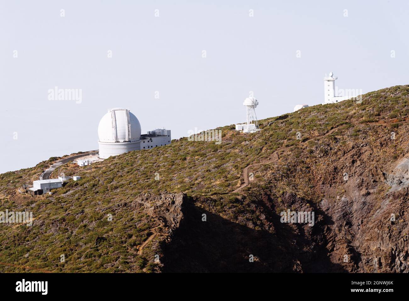 El Paso, Espagne - 14 août 2021 : Observatoire astronomique Roque de Los Muchachos, la Palma, îles Canaries. Banque D'Images